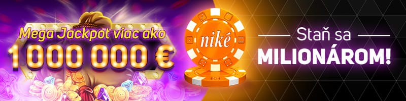 Mega Jackpot Niké už vo výške jedného a štvrť milióna eur!