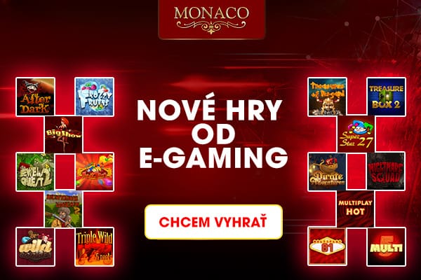 20 nových hier od E-gaming v Kasíno Monaco