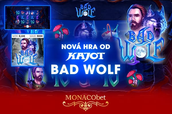 Červená Čiapočka je späť! Novinka Bad Wolf v Monaco Casino