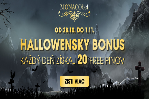 Halloweensky bonus v online kasíne MonacoBet