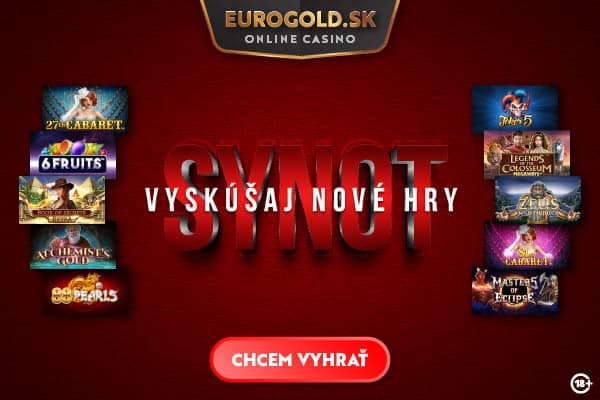 Čerstvý závan zábavy: Eurogold casino má 10 nových hier od Synotu