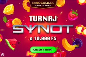 Eurogold casino prináša Synot turnaj o 10 000 free spinov