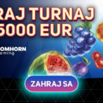 Online kasínový turnaj o 5000 eur s Tom Horn Gaming, farebné ovocné symboly a tlačidlo Zahraj sa