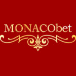 Logo MONACObet – online kasíno MONACObet oficiálne logo na červenom pozadí