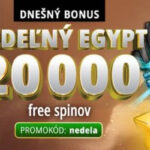 Nedeľný Egypt v MONACObet kasíne o 20 000 free spinov