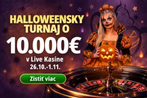MONACObet Halloweensky turnaj o 10 000 € v Live Kasíne