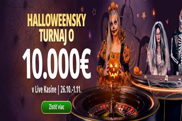 MONACObet Halloweensky turnaj o 10 000 € v Live Kasíne